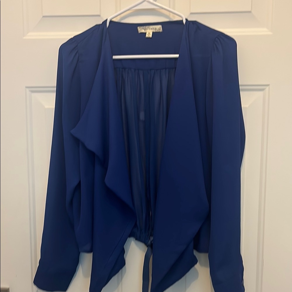 Chico's Blue Open Front Jacket
